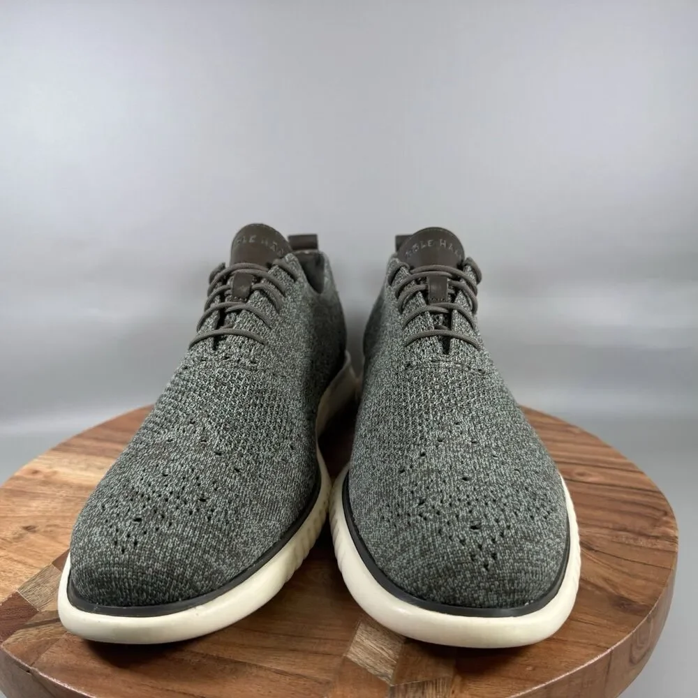 Cole Haan Greyish green Knit Wingtip Oxfords